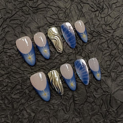 TENPAL French tip almond press-ons for quick, chic nail upgrades.