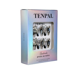 Tenpal icy dark Chinese-style nails add elegant drama to any look.