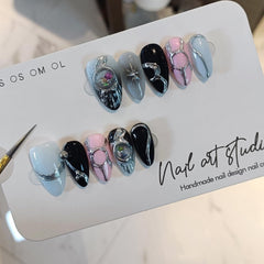 TENPAL metallic chrome-silver nails provide durable salon-like shine