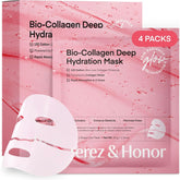 TEREZ & HONOR Korean Real Deep Bio Collagen Face Mask packaging shows premium hydrogel sheets for hydration