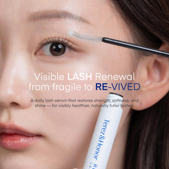 TEREZ & HONOR Reviving Lash Serum drop on lash illustrating nourishing touch and root protection