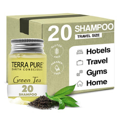 Terra Pure travel-size shampoo pack offers easy replenishment for guest rooms.