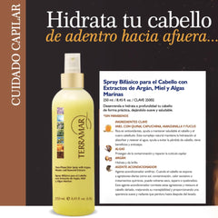 Terramar two-phase hair spray delivers soft, shiny hair after use.