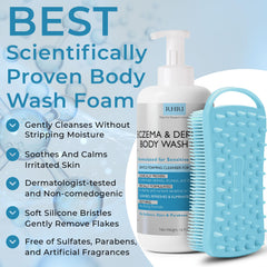 Terramed Eczema Body Wash sulfate-free formula preserves moisture and reduces dryness.