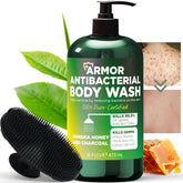 Terramed Just Think Comfort antibacterial body wash bottle for daily cleansing.