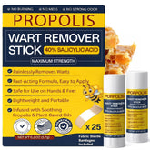 Terramed Just Think Comfort wart remover stick close-up applying to a wart for targeted treatment.