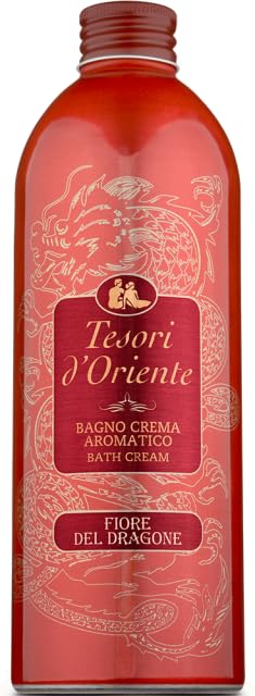 Tesori d'Oriente Dragon Flower Cream Bath bottle showcases Italian craftsmanship and fragrance