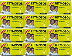 Tetmosol soap 85g pack of 12, clean and refreshing for daily skin care.