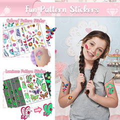 TEUVO 25 colored and glow in the dark pattern stickers spark imagination