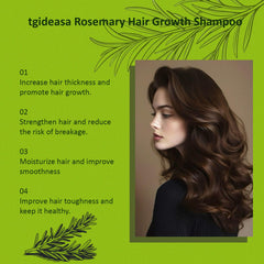 TGIDEASA Rosemary Shampoo label close-up emphasizing natural blend