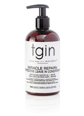 Thank God It's Natural tgin Miracle RepaiRx bottle displaying protective leave-in conditioner