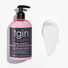 TGIN Rose Water Defining Styling Gel jar enhances curl definition with frizz control.