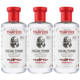 THAYERS Rose Petal Toner bottle with rose petals, soothing hydration for all skin types.