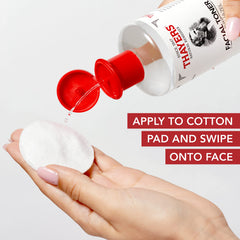 THAYERS Rose Water vial with petals, natural toning for refreshed complexion.