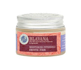 The Ayurveda Experience Blavana jar closeup showing rich moisturizer texture for aging skin.