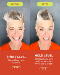 Barb Soft Clay Pomade in hands demonstrates quick emulsification for styling.