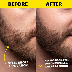 The Beard Club 1 Day Dye on beard shows natural-looking tint