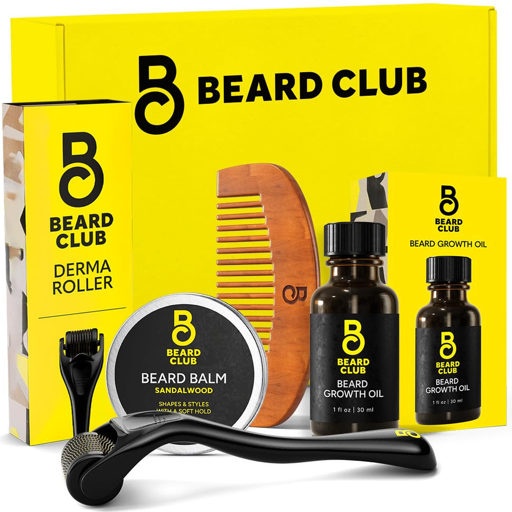 The Beard Club derma roller with 540 needles for precise skin refreshment.