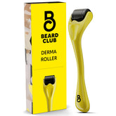 The Beard Club Derma Roller face view showing precise microneedling for smoother skin.