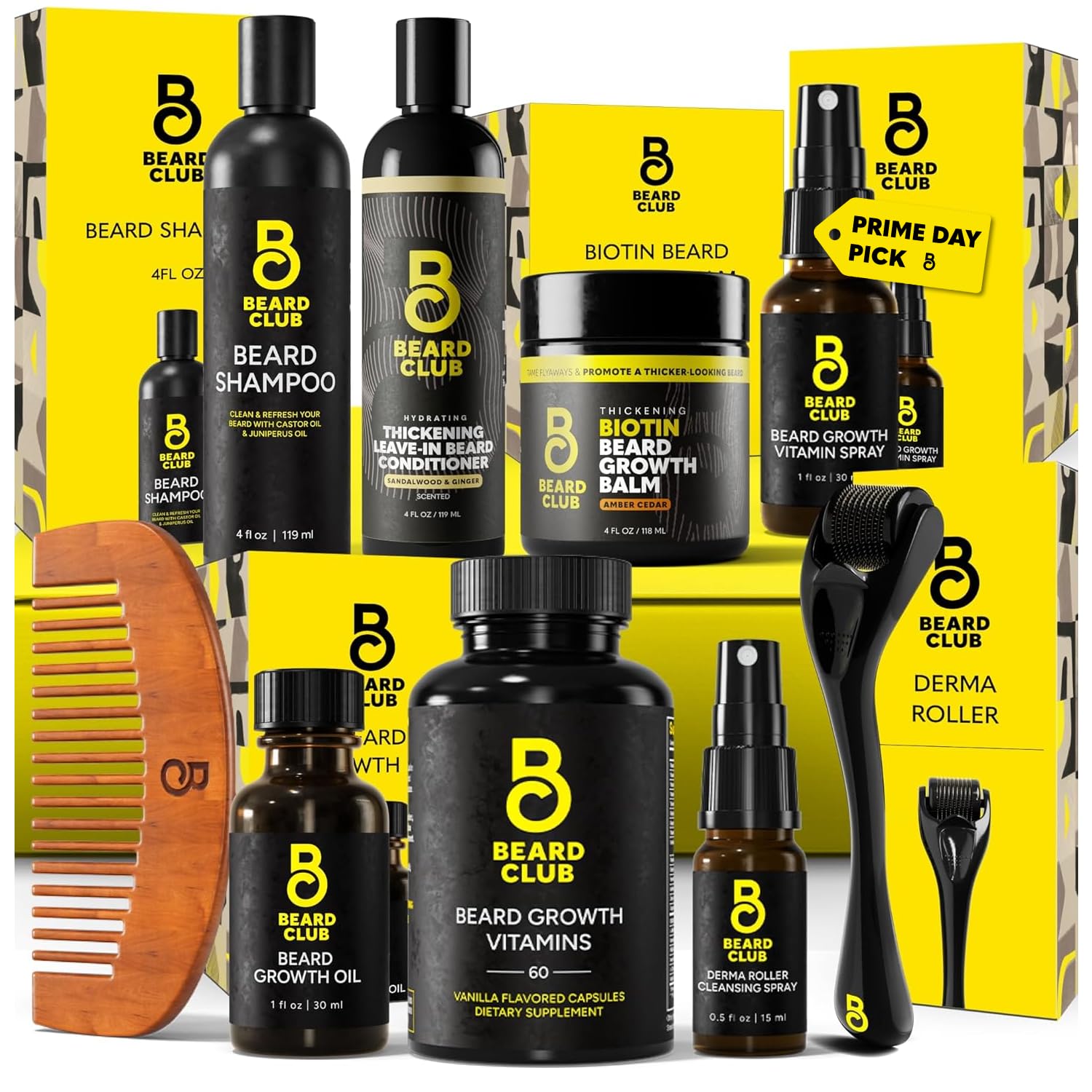 The Beard Club Supreme Derma Roller for beard prep and gentle skin stimulation.
