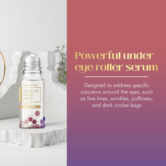Under-eye application with The Beauty Elixir Retinol Eye Roller for puffiness