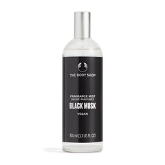 The Body Shop Black Musk Fragrance Mist bottle offers a light, refreshing aroma for daily wear.