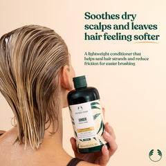 The Body Shop Ginger Scalp Care Conditioner dispensing pump enables easy application.