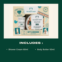 The Body Shop Nutty & Nourishing Shea Gift Set ready for gifting and daily pampering