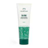 The Body Shop Tea Tree Foaming Cleanser bottle purifies pores and balances oily skin.