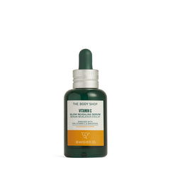 The Body Shop Vitamin C Glow Revealing Serum bottle delivering radiant, even-toned skin