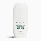 The Body Shop White Musk deodorant 50ml bottle showing compact travel-friendly packaging