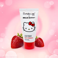 The Crème Shop Hello Kitty pocket hand cream in Sweet Strawberry provides compact hydration on the go.