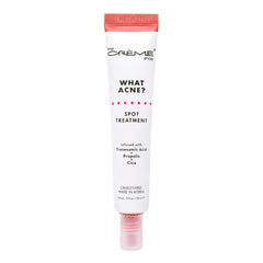 The Crème Shop What Acne? Spot Treatment bottle closeup for targeted blemish care