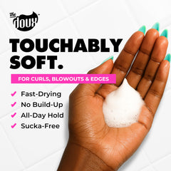 The Doux Mousse flexible-hold-no-crunch demonstrates soft, touchable finishes.