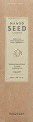 The Face Shop Mango Seed Moisturizing Lotion ingredients closeup showing mango seed butter and ceramide.