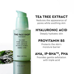 The Face Shop Tea Tree Pore Ampoule dropper ready for easy daily application.