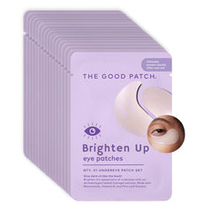 The Good Patch Brighten Up patches pack shot highlighting brightness benefits.