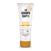 The Grandpa Soap Company Buttermilk Shampoo bottle shows a nourishing formula for soft, manageable hair.