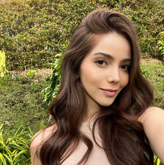 The Henna Guys auburn hair dye shows gray coverage on hair
