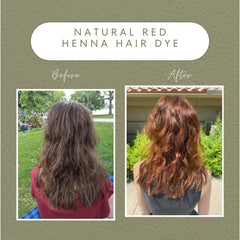The Henna Guys natural red henna hair color finished look with rich tone and shine.