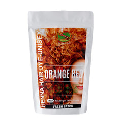 The Henna Guys red/orange hair dye packs for natural color and conditioning.
