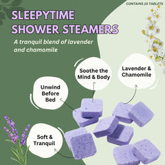 The Herbal Zen Lavender Shower Steamer packaging showcases USA-made quality.