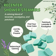 The Herbal Zen Lavender shower steamer tablet for calming relaxation.