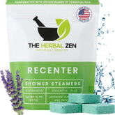The Herbal Zen Recenter shower steamer pack for a spa-like start to your day.