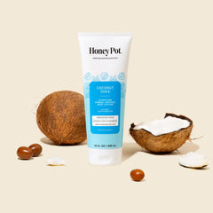 The Honey Pot Coconut Shea texture swatch showing creamy, fast-absorbing lotion.