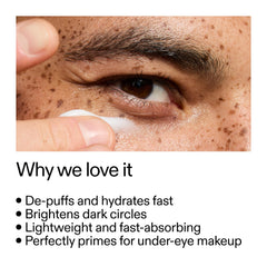 The INKEY List Caffeine Eye Cream under-eye area is being applied for a refreshed look