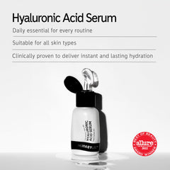 The INKEY List Hyaluronic Acid Serum Duo dropper release showing texture.