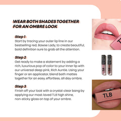 The Lip Bar mini bottle packaging shown for travel-friendly on-the-go color.