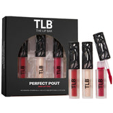 The Lip Bar Perfect Pout Mini Lip Trio Gift Set in elegant box for gifting.