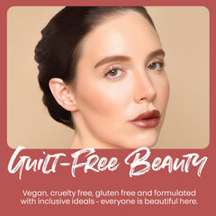 The Lip Bar vegan lip kit Extra Non-Sticky lip gloss with brown shimmer.